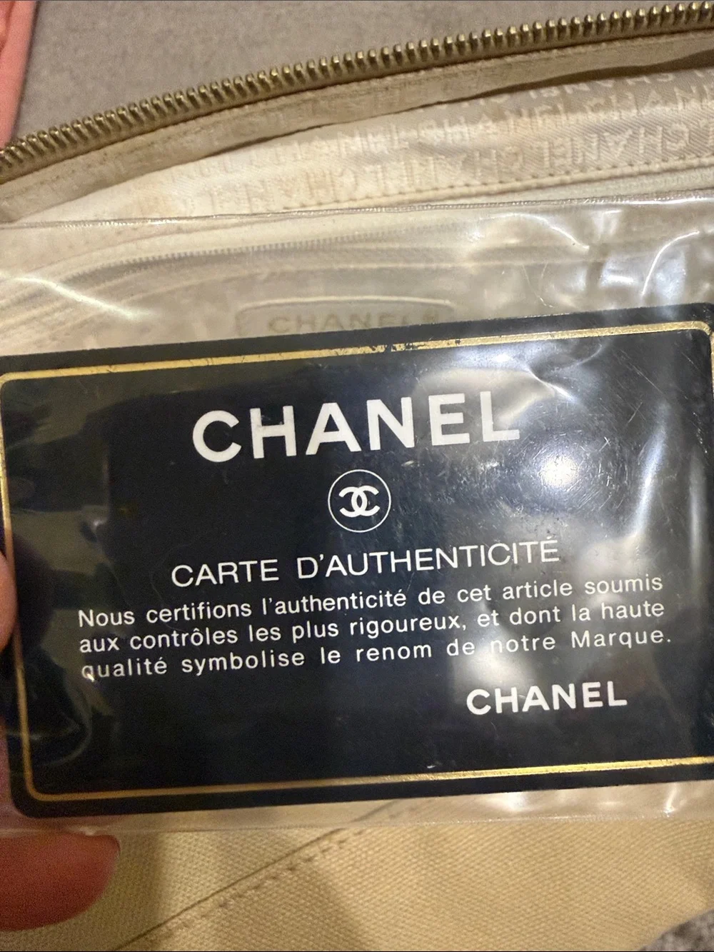 CHANEL canvas tote
